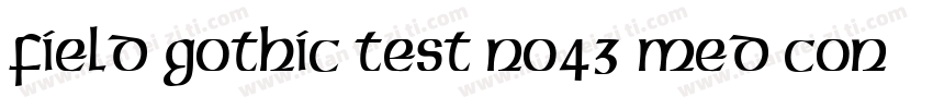 Field Gothic TEST No43 Med Cond字体转换